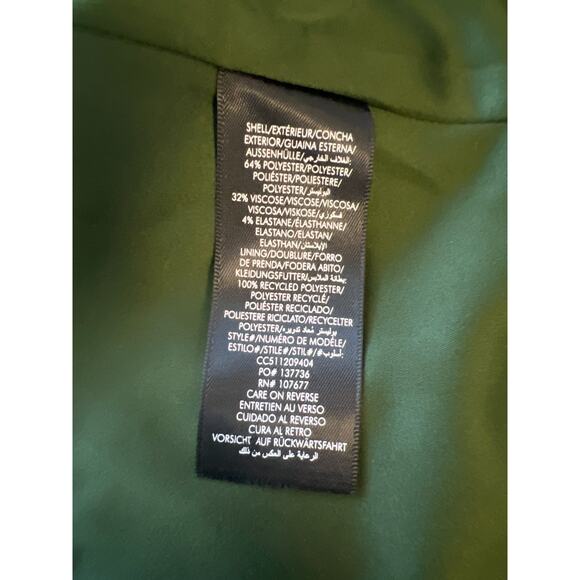 $995 Alice + Olivia Winn Olive Green Long Buttoned Long Sleeve Coat Jacket Sz 0 - Picture 10 of 15